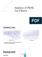 Static Analysis of FSAE Car Chassis Modelling