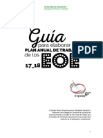 GuÍA para Elaborar Plan de Trabajo Eoe 2017 18