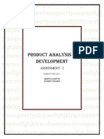 Product Analysis & Development: Assignment - 2