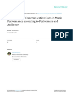 Importance of Communication Cues in Music Performance according to Performers and Audience
