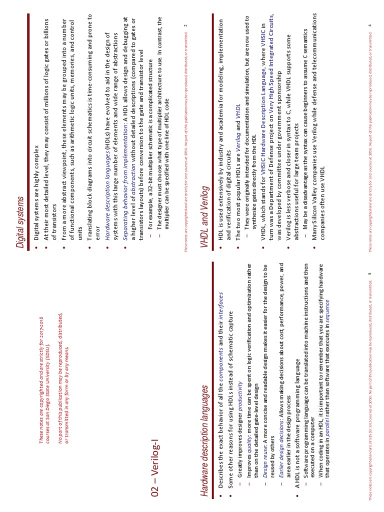 Verilog Posted Hardware Description Language Vhdl