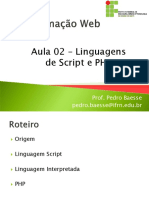 Aula 02 - Linguagem de Script