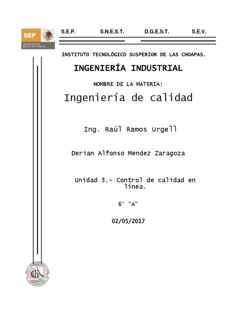 Control de Calidad en Línea Industrial | PDF | Gestión de la calidad ...