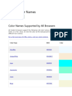 HTML Color Names