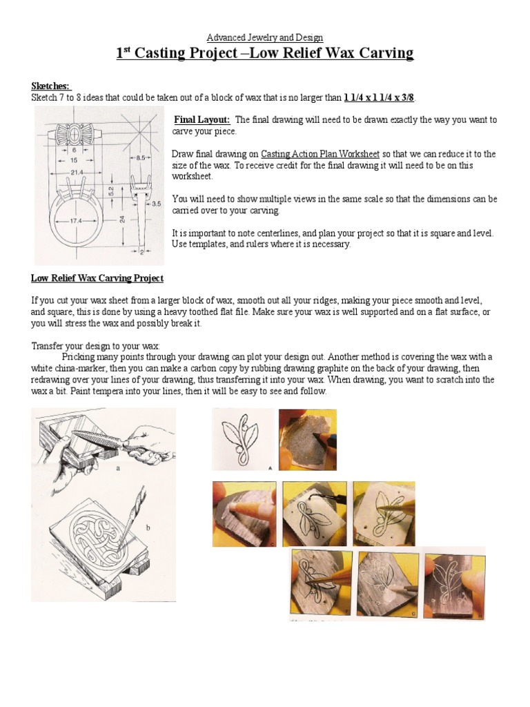 Low Relief Wax Carving Techniques | PDF | Drawing | Art Media