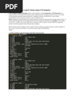 Backup and Restore Logical Volume Using LVM Snapshot