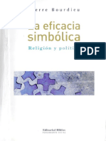 Bourdieu P. 2009. La Eficacia Simbólica. Religión y Política. Editorial Biblos.compressed