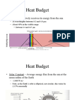 Heat Budget: - The Earth Effectively Receives Its Energy From The Sun