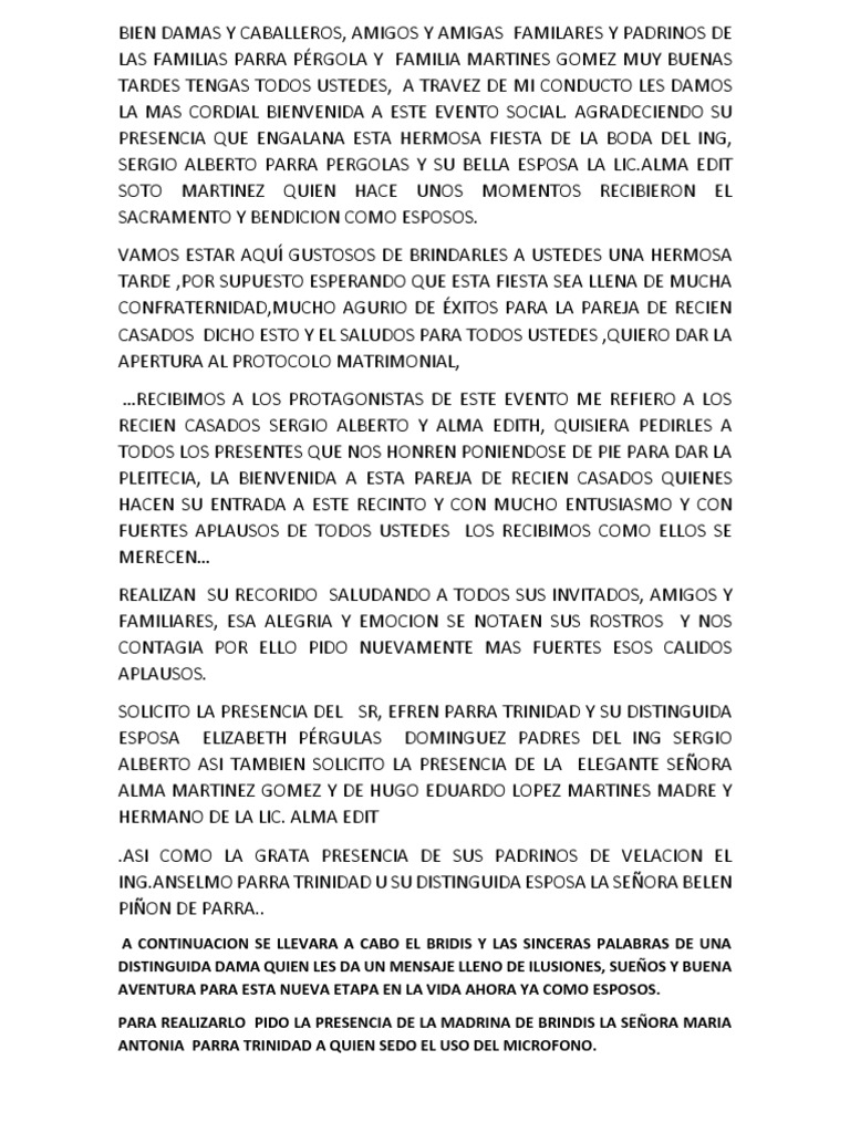 Discurso de Boda | PDF | Cocina, comidas y vino | Arte, image size:768x1024