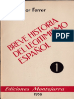 Breve Historia Del Legitimismo Español - Melchor Ferrer