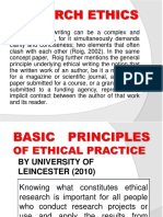 Basic Principles of Ethical Practice