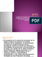 La Atención Primaria de La Salud Sólo Es Posible Si Se Asienta Sobre Los Principios de Respeto A Los Derechos Humanos, Equidad y Justicia Social