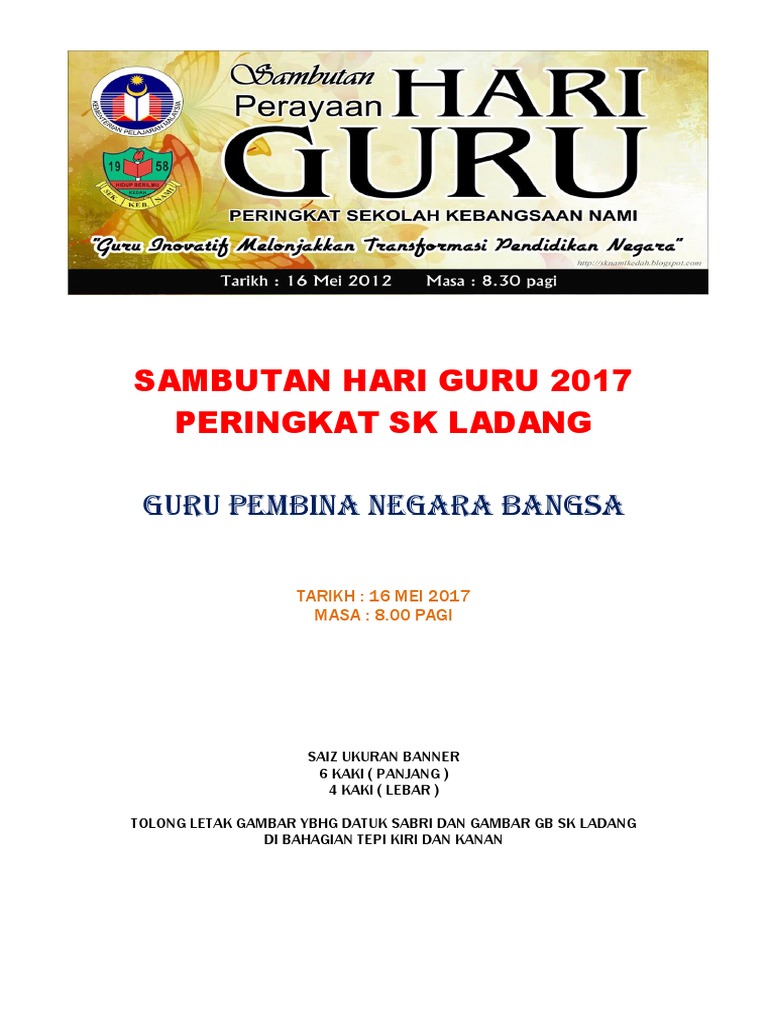 Banner Sambutan Hari Guru 2017 Pdf