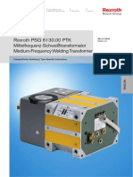 Rexroth Freq Weld Transformer PSG 6130.00 PTK