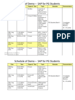 Schedule of Demo - 25.08.10