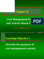 Cost Management Systems and Activity-Based Costing