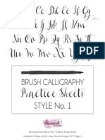 BrushCalligraphyWorksheets StyleNo1