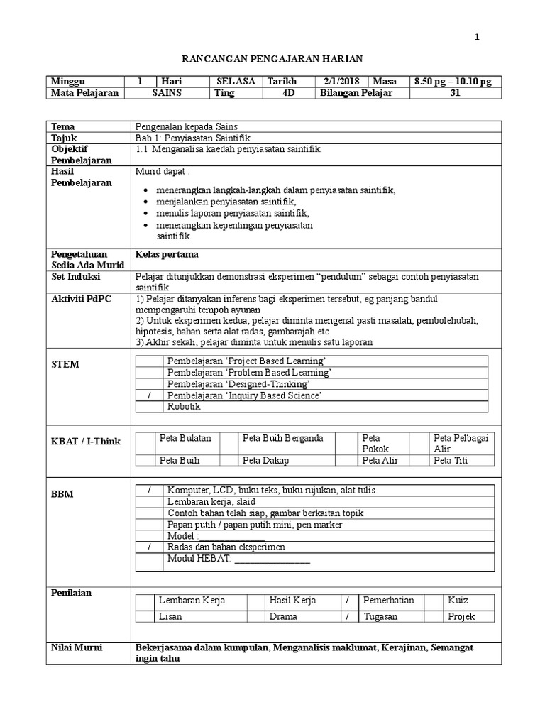 Contoh Rph Kak Azah Pdf