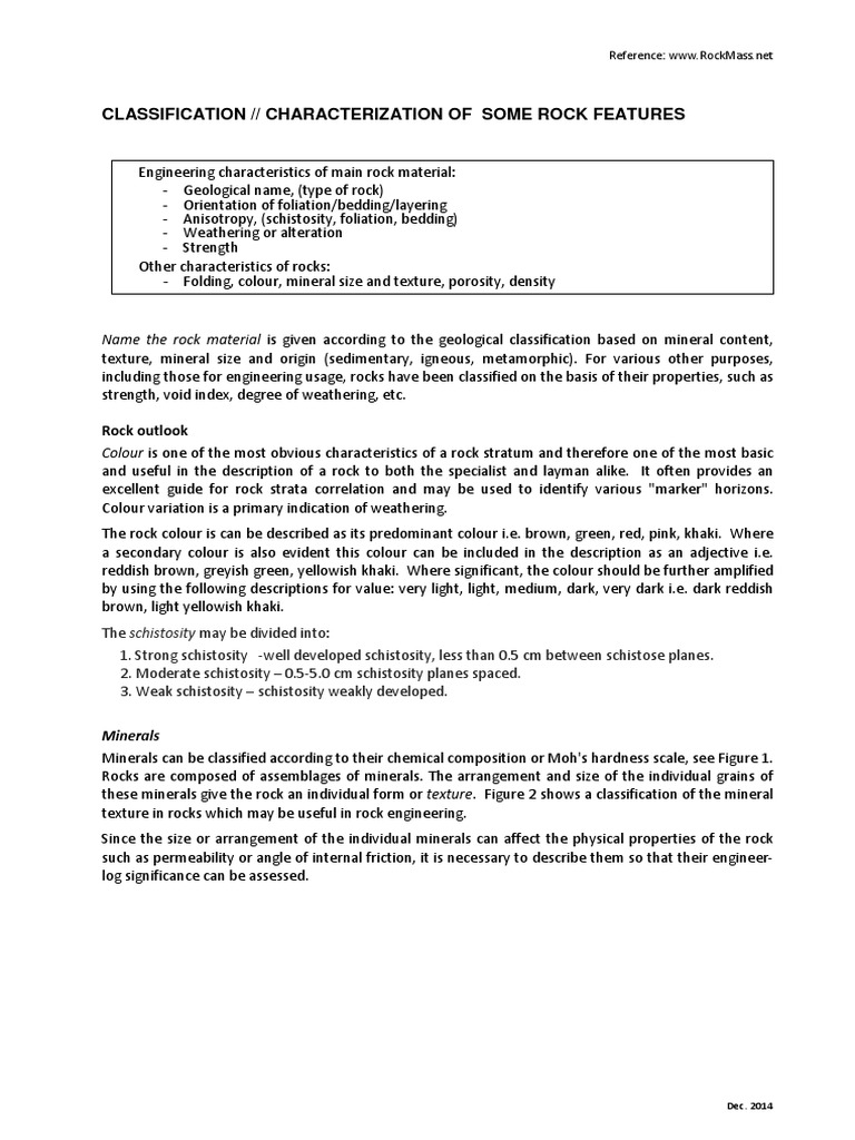Rock Features Classification Guide | PDF | Sandstone | Rock (Geology)