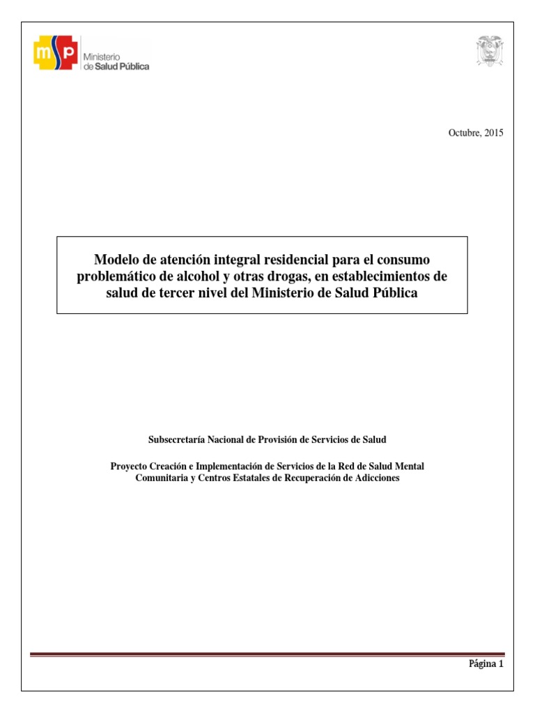 Modelo de Atención Integral en Salud Mental | PDF | Psicoterapia ...