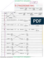 Trigonometry Cgl Maths Notes