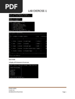 Lab Exercise of class 11 IP mysql