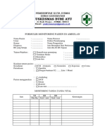 Formulir Monitoring Pasien Di Ambulan