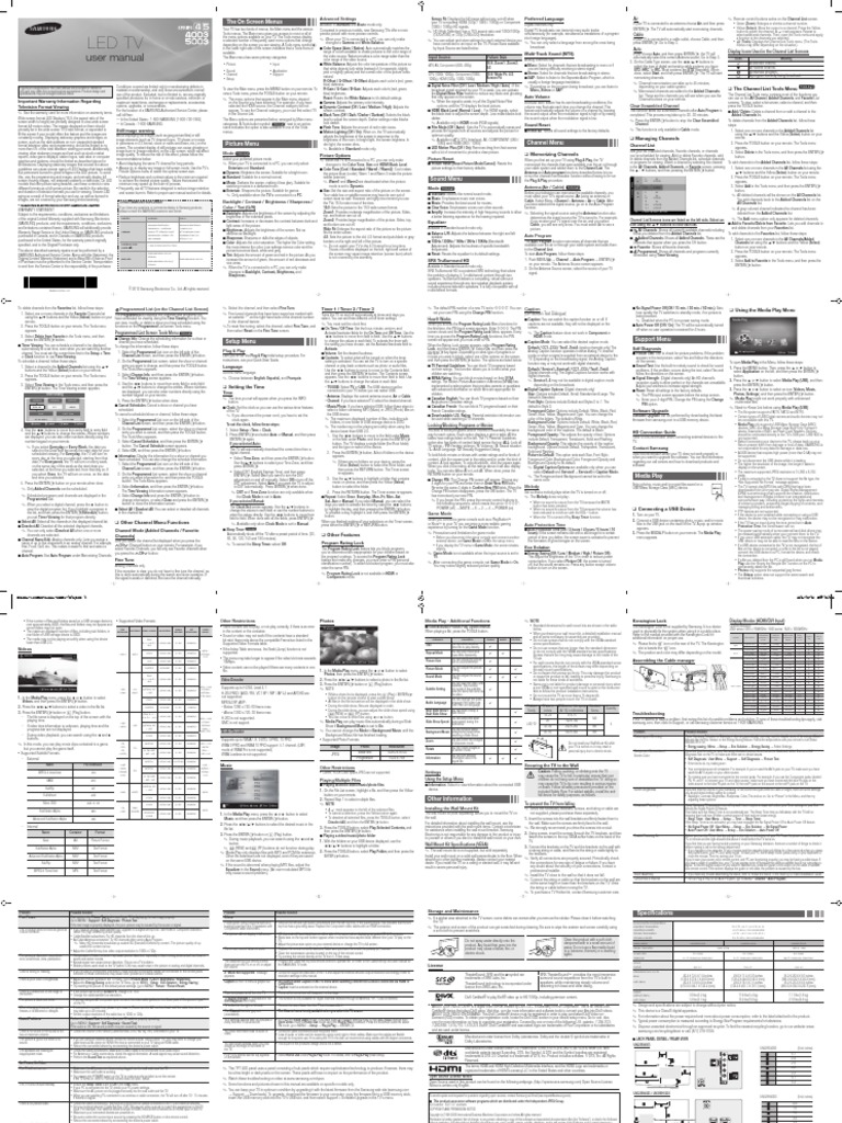 Manual TV LED PDF | PDF | Digital Television | Television