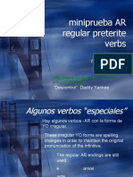 Miniprueba AR Regular Preterite Verbs