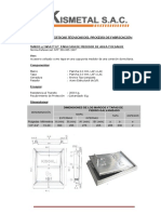 Características técnicas marco tapa caja medidor agua