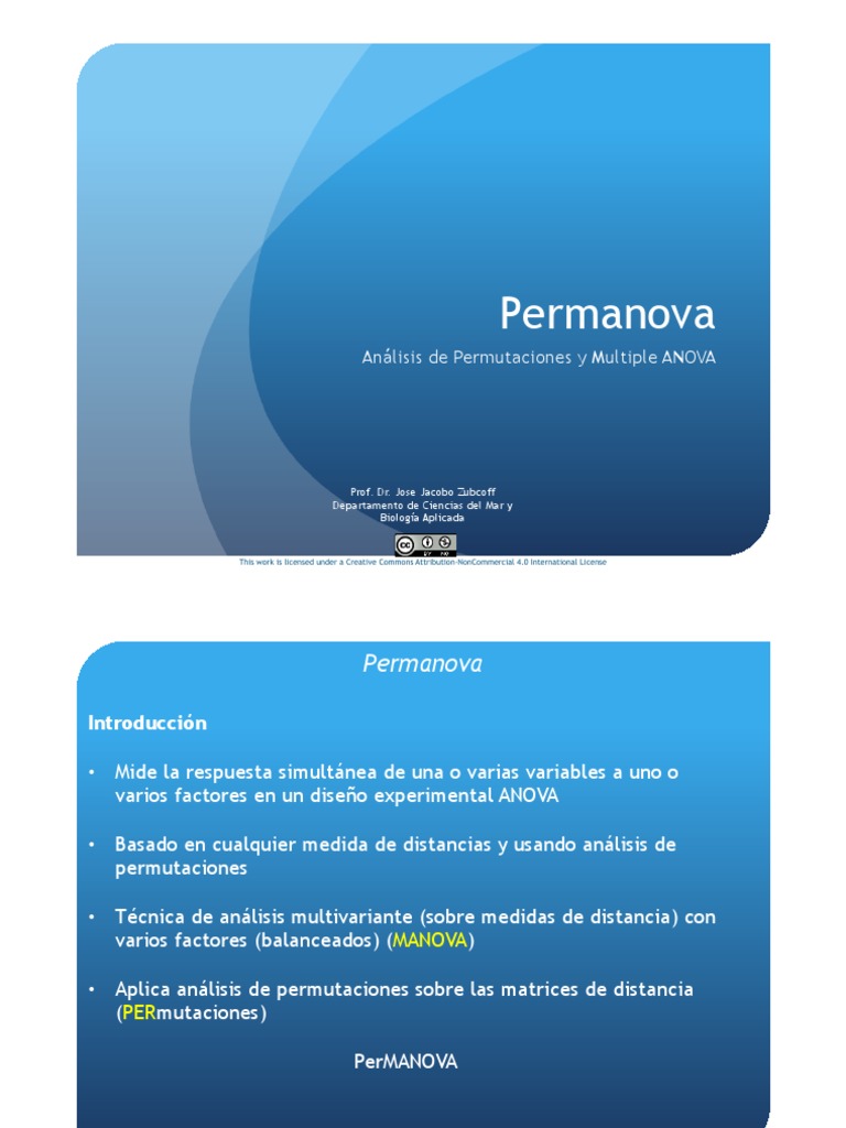 Permanova | PDF | Análisis de variación | Enseñanza de matemática