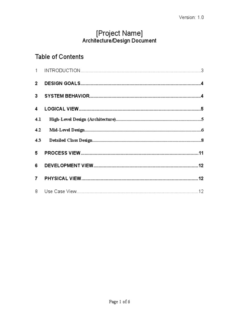 Design Template | PDF | Use Case | Design