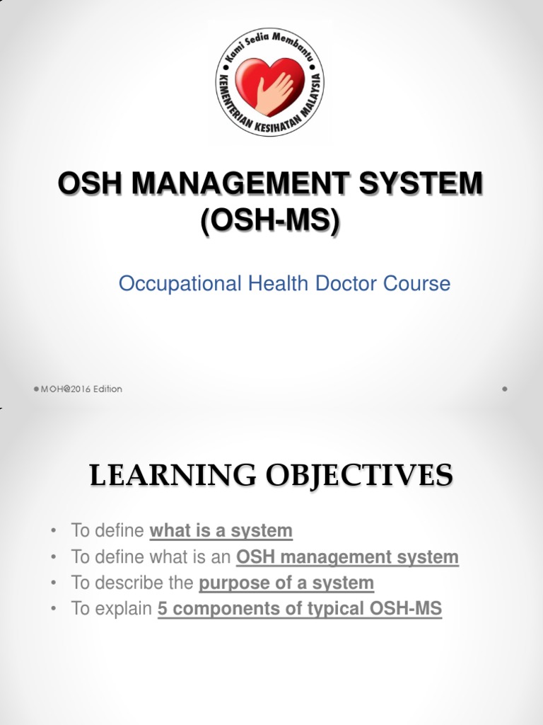 OSH Management System Overview | PDF | Occupational Safety And Health ...