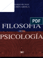 Bunge, Mario. Filosofía de La Psicología PDF