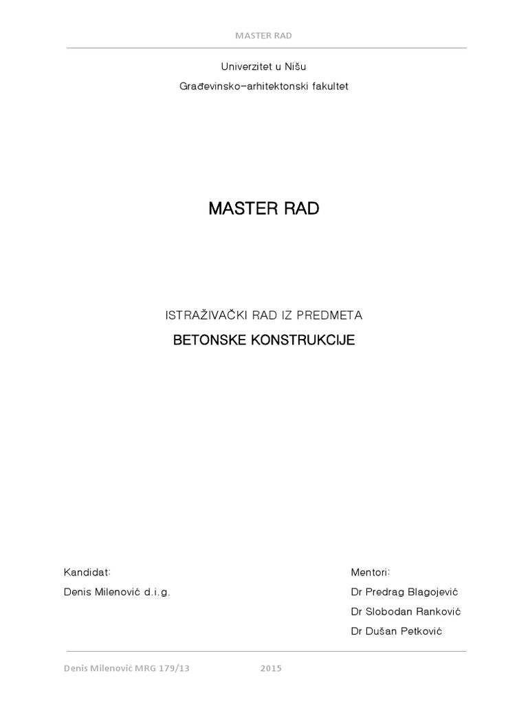 Master Rad - Denis Milenović 2015 | PDF