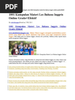 1001 Kumpulan Materi Les Bahasa Inggris Online Gratis+Efektif