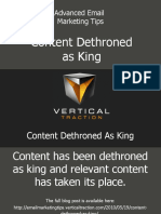 Content Dethroned As King