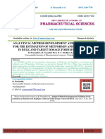 Analytical Method Development and Validation For The Estimation of Metformin and Sitagliptin in Bulk and Tablet Dosage Form by RP-HPLC