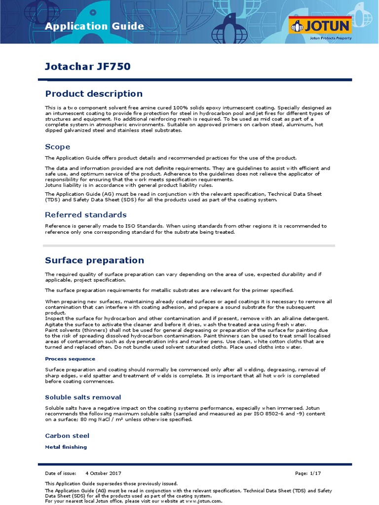 Jotun A/S Jotachar JF750 - Hollow section