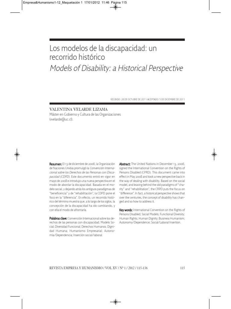 Modelos Históricos de Discapacidad | PDF | Invalidez | Moralidad