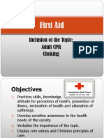 First Aid (CPR AND CHOKING)