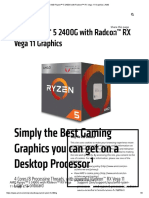 AMD Ryzen™ 5 2400G With Radeon™ RX Vega 11 Graphics - AMD