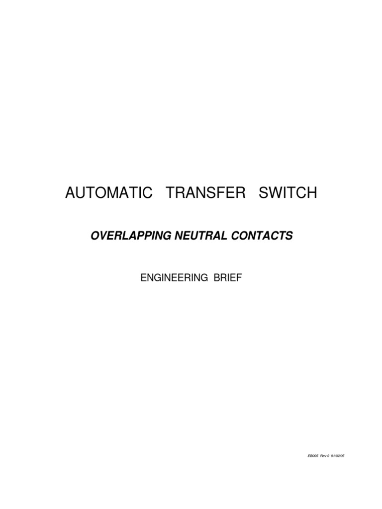 Overlapping Neutral Contacts Explained | PDF | Electric Power System ...