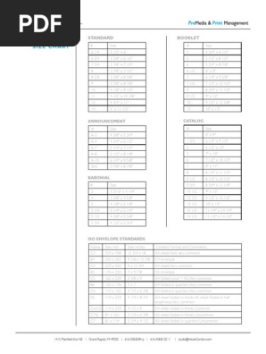 Envelope Sizes