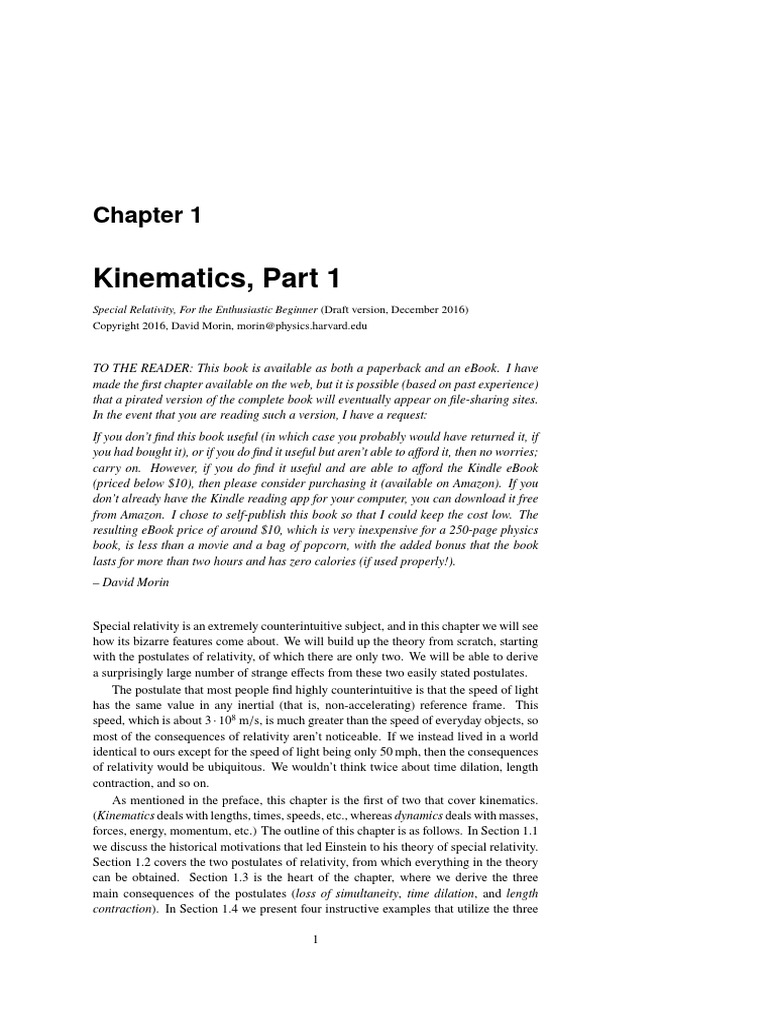 Relativity Chap 1 Pdf Luminiferous Aether Special Relativity