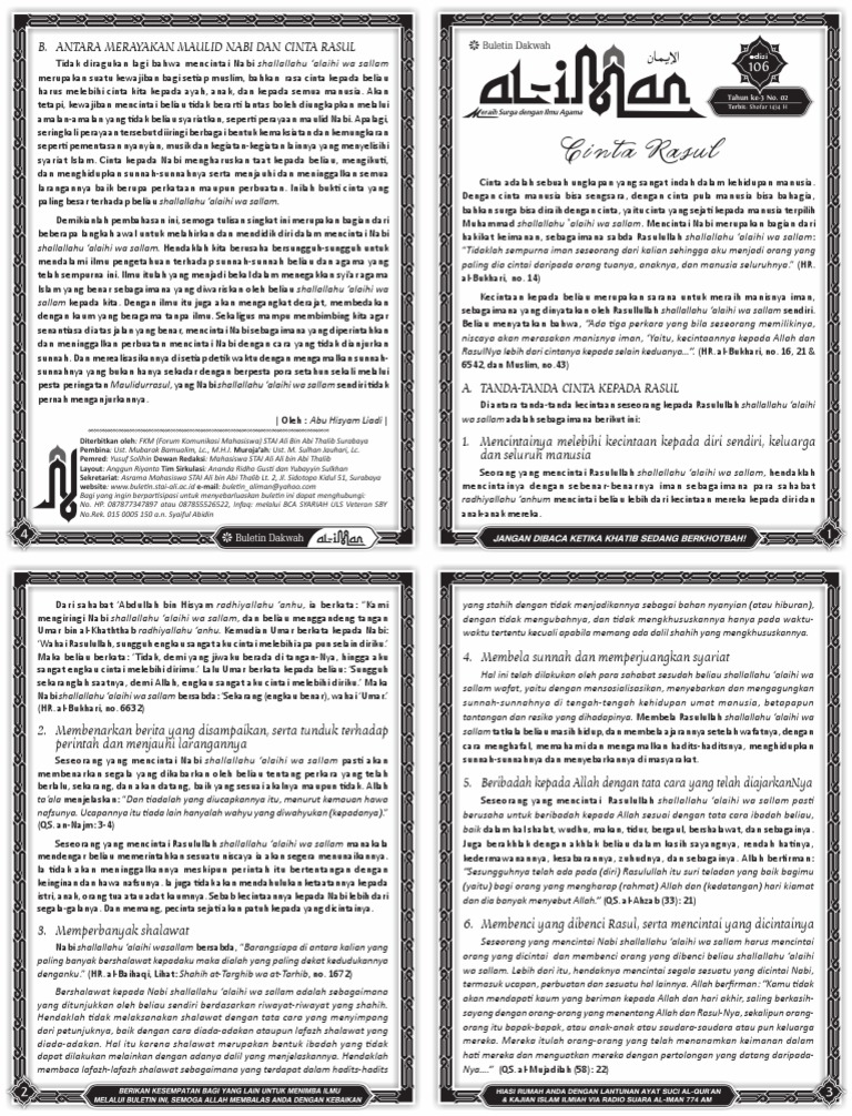 Edisi 106 - Shofar 1434 H Tahun Ke-3 No 02 - CINTA RASUL