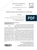 Stomatal Variation in Dicot and Monocots PDF