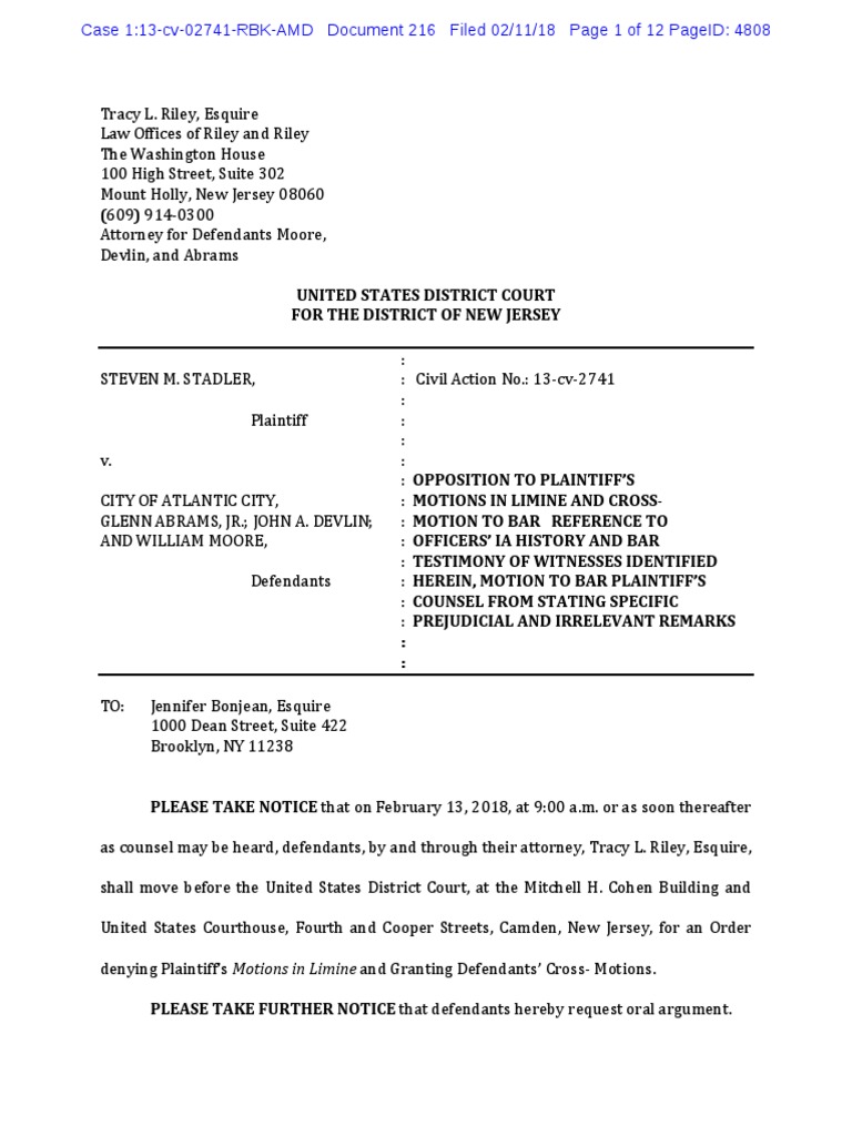 Opposition to motion public law legal concepts