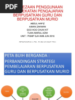 Perbezaan Penggunaan Pendekatan Pengajaran Berpusatkan Guru Dan Berpusatkan