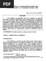 Aptidao Fisica e Crescimento Fisico de Escolares de 7 a 17 Anos de Viçosa-mg